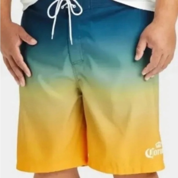 Men’s Corona Beer Ombré Board Shorts Swim Shorts Size M - Picture 3 of 4